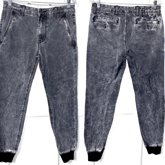 Levi Strauss & Co. Black Acid Stonewash Lounge Jogger Jeans Pants - Picture 4 of 8